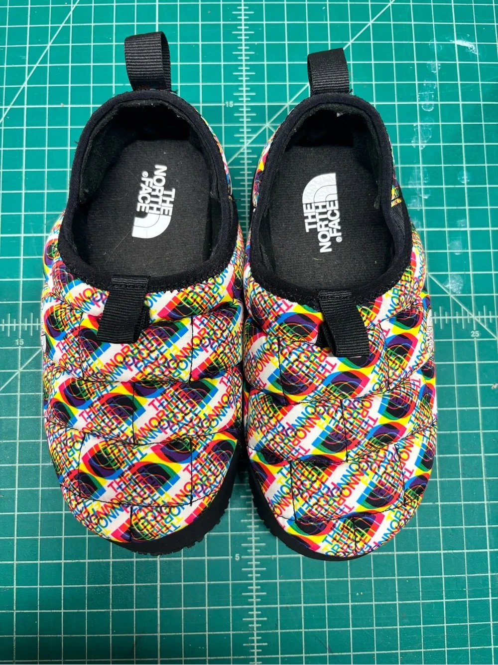 The North Face Kids' Multicolor Quilted Slip-On Shoes mule slippers camping